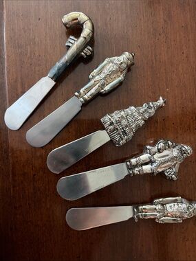 Pewter Christmas spreaders